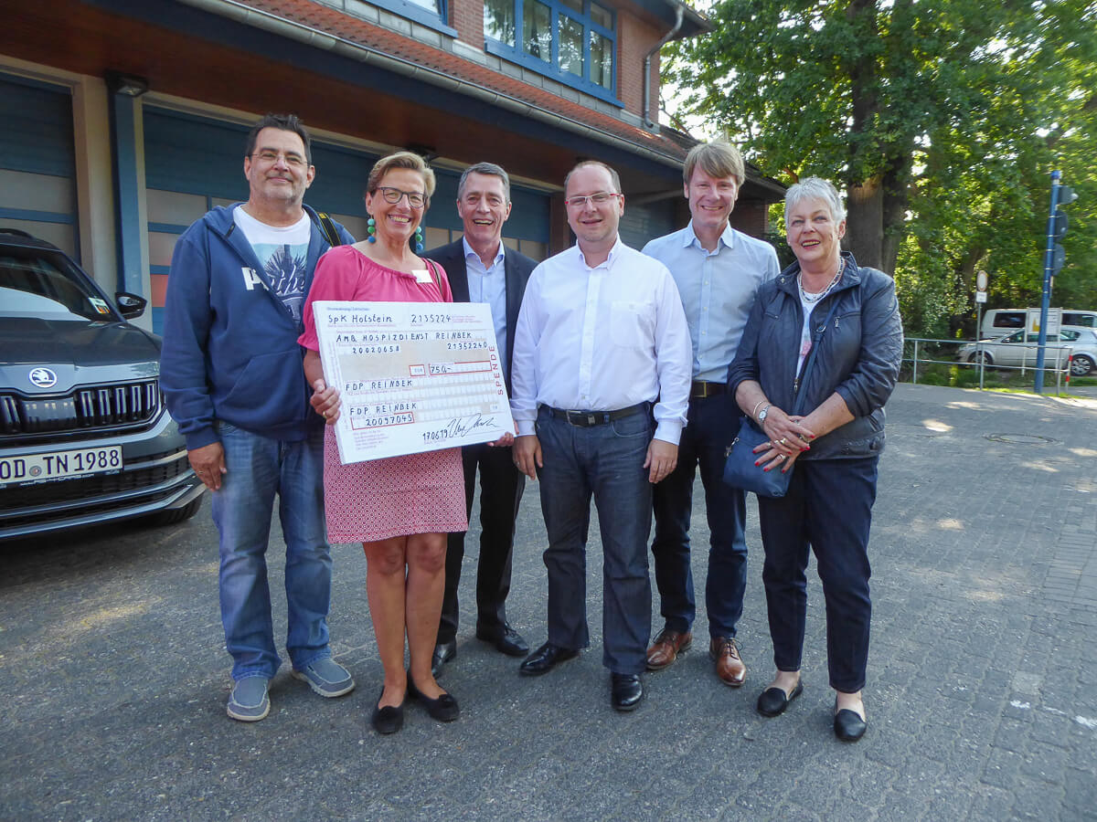Spende der FDP 2019 - Hospizdienst Reinbek